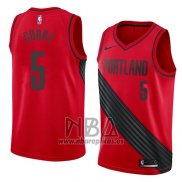 Camiseta Portland Trail Blazers Seth Curry NO 5 Statement 2018 Rojo