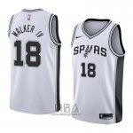 Camiseta San Antonio Spurs Lonnie Walker IV NO 18 Association 2018 Blanco