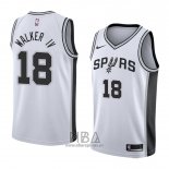 Camiseta San Antonio Spurs Lonnie Walker IV NO 18 Association 2018 Blanco