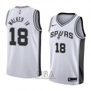 Camiseta San Antonio Spurs Lonnie Walker IV NO 18 Association 2018 Blanco
