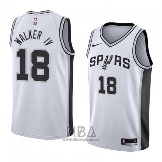 Camiseta San Antonio Spurs Lonnie Walker IV NO 18 Association 2018 Blanco