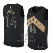 Camiseta Toronto Raptors Danny Green NO 14 Ciudad 2018 Negro