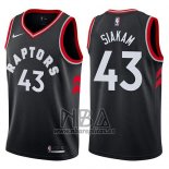 Camiseta Toronto Raptors Pascal Siakam NO 43 Statement 2017-18 Negro
