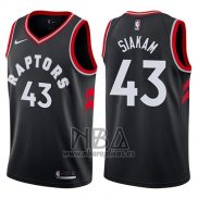 Camiseta Toronto Raptors Pascal Siakam NO 43 Statement 2017-18 Negro