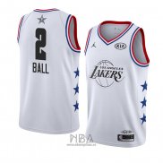 Camiseta All Star 2019 Los Angeles Lakers Lonzo Ball NO 2 Blanco