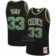Camiseta Boston Celtics Larry Bird NO 33 Mitchell & Ness 1985-86 Negro