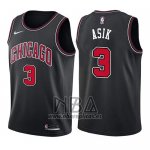 Camiseta Chicago Bulls Omer Asik NO 3 Statement 2017-18 Negro