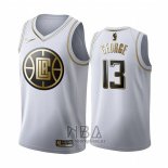 Camiseta Golden Edition Los Angeles Clippers Paul George NO 13 Blanco