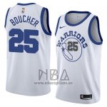 Camiseta Golden State Warriors Chris Boucher NO 25 Hardwood Classic 2018 Blanco