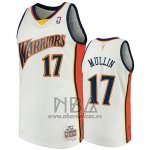 Camiseta Golden State Warriors Chris Mullin NO 17 2009-10 Hardwood Classics Blanco