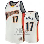 Camiseta Golden State Warriors Chris Mullin NO 17 2009-10 Hardwood Classics Blanco