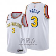 Camiseta Golden State Warriors Jordan Poole NO 3 Classic Edition Blanco