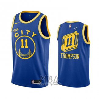 Camiseta Golden State Warriors Klay Thompson NO 11 Hardwood Classics 2020-21 Azul