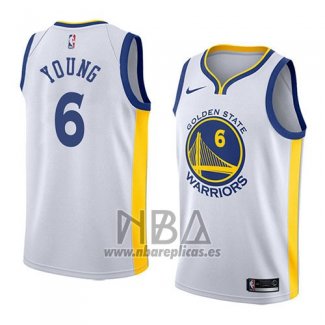 Camiseta Golden State Warriors Nick Young NO 6 Association 2018 Blanco