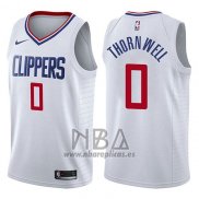 Camiseta Los Angeles Clippers Sindarius Thornwell NO 0 Association 2017-18 Blanco