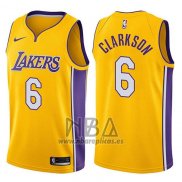 Camiseta Los Angeles Lakers Jordan Clarkson NO 6 Swingman Icon 2017-18 Oro