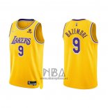 Camiseta Los Angeles Lakers Kent Bazemore NO 9 75th Anniversary 2021-22 Amarillo