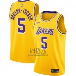 Camiseta Los Angeles Lakers Talen Horton-Tucker NO 5 Icon 2020-21 Amarillo
