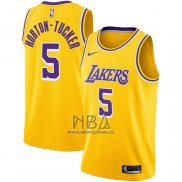 Camiseta Los Angeles Lakers Talen Horton-Tucker NO 5 Icon 2020-21 Amarillo