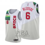 Camiseta Milwaukee Bucks Eric Bledsoe NO 6 Earned Blanco