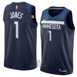 Camiseta Minnesota Timberwolves Tyus Jones NO 1 Icon 2018 Azul