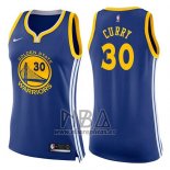 Camiseta Mujer Golden State Warriors Stephen Curry NO 30 Icon 2017-18 Azul