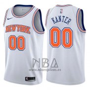 Camiseta New York Knicks Enes Kanter NO 00 Statement 2017-18 Blanco