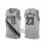 Camiseta Portland Trail Blazers Robert Covington NO 23 Earned 2020-21 Gris