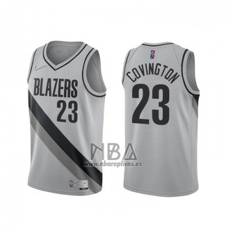 Camiseta Portland Trail Blazers Robert Covington NO 23 Earned 2020-21 Gris