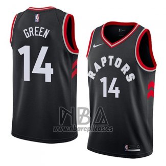 Camiseta Toronto Raptors Danny Green NO 14 Statement 2018 Negro