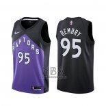 Camiseta Toronto Raptors DeAndre Bembry NO 95 Earned 2020-21 Negro Violeta