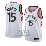 Camiseta Toronto Raptors Greg Monroe NO 15 Association 2018 Blanco