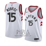 Camiseta Toronto Raptors Greg Monroe NO 15 Association 2018 Blanco