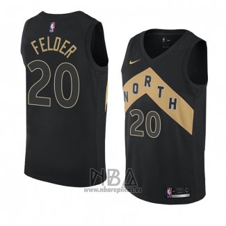 Camiseta Toronto Raptors Kay Felder NO 20 Ciudad 2018 Negro