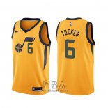 Camiseta Utah Jazz Rayjon Tucker NO 6 Statement Amarillo Edition