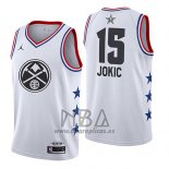 Camiseta All Star 2019 Denver Nuggets Nikola Jokic NO 15 Blanco