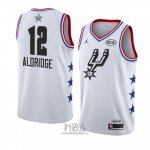 Camiseta All Star 2019 San Antonio Spurs Lamarcus Aldridge NO 12 Blanco
