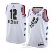 Camiseta All Star 2019 San Antonio Spurs Lamarcus Aldridge NO 12 Blanco