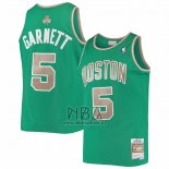 Camiseta Boston Celtics Kevin Garnett NO 5 Mitchell & Ness 2007-08 Verde