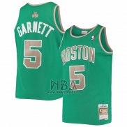 Camiseta Boston Celtics Kevin Garnett NO 5 Mitchell & Ness 2007-08 Verde