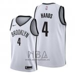 Camiseta Brooklyn Nets Jaylen Hands NO 4 Association 2019-20 Blanco