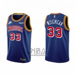 Camiseta Golden State Warriors James Wiseman NO 33 75th Anniversary Azul