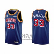Camiseta Golden State Warriors James Wiseman NO 33 75th Anniversary Azul