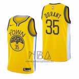 Camiseta Golden State Warriors Kevin Durant NO 35 Earned 2018-19 Amarillo