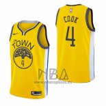 Camiseta Golden State Warriors Quinn Cook NO 4 Earned 2018-19 Amarillo