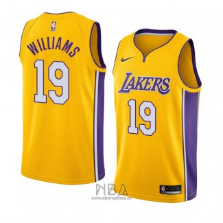 Camiseta Los Angeles Lakers Johnathan Williams NO 19 Icon 2018 Oro