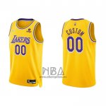 Camiseta Los Angeles Lakers Personalizada Anniversary 2021-22 Amarillo