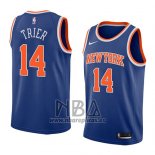 Camiseta New York Knicks Allonzo Trier NO 14 Icon 2018 Azul