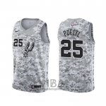 Camiseta San Antonio Spurs Jakob Poeltl NO 25 Earned Camuflaje