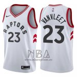 Camiseta Toronto Raptors Fred Vanvleet NO 23 Association 2017-18 Blanco